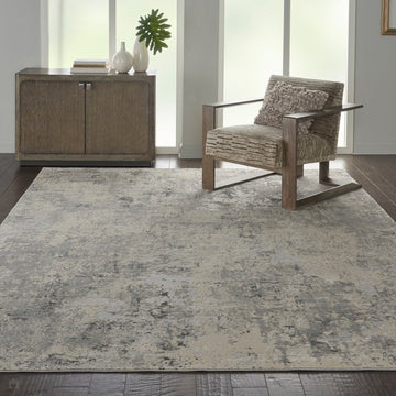 Rustic Textures RUS07 Modern Abstract Distressed Shimmer Carved Hi-Low Textured Durable Polyblend Short-Pile Grey/Cream/Charcoal/Beige Rug-Nourison-Rug Love - The Most Loved Rug Store